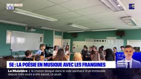 Lyon: le duo Les Frangines partage un moment en chanson avec des collégiens