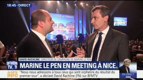 Marine Le Pen en meeting à Nice: "Nous nous adressons à tous ceux qui sont orphelins du résultat du premier tour", David Rachline
