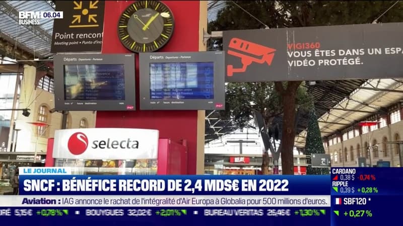 SNCF: bénéfice record de 2,4 milliards d'euros en 2022