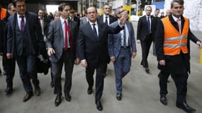 François Hollande se rendait ce mardi à La Courneuve, où il a visité l'usine de recyclage Paprec. 
