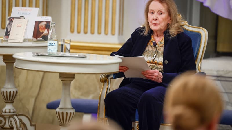 Annie Ernaux, le 7 décembre 2022 à Stockholm