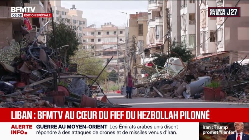 Guerre au Moyen-Orient: au Liban, au cœur d'un quartier bombardé