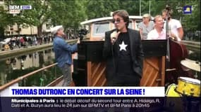 Les images du concert de Thomas Dutronc sur la Seine