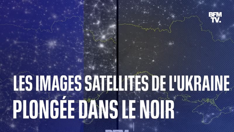 Les images satellites de l'Ukraine plongée dans le noir