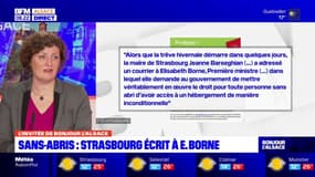 Sans-abris à Strasbourg: la diminution des places d'hébergement, "une spécialité française" selon Jeanne Barseghian