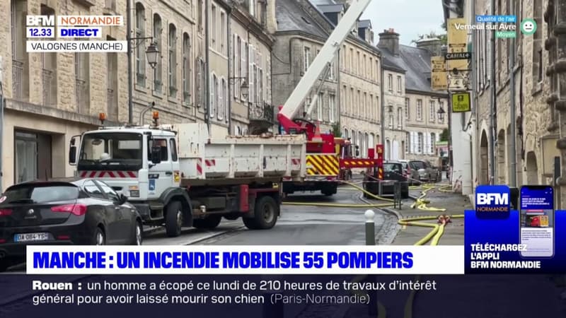 Manche: l'hôtel du Louvre de Valognes ravagé par un incendie 