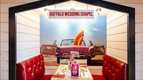 Une "wedding chapel" façon Las Vegas dans les nouveaux Buffalo Grill. 