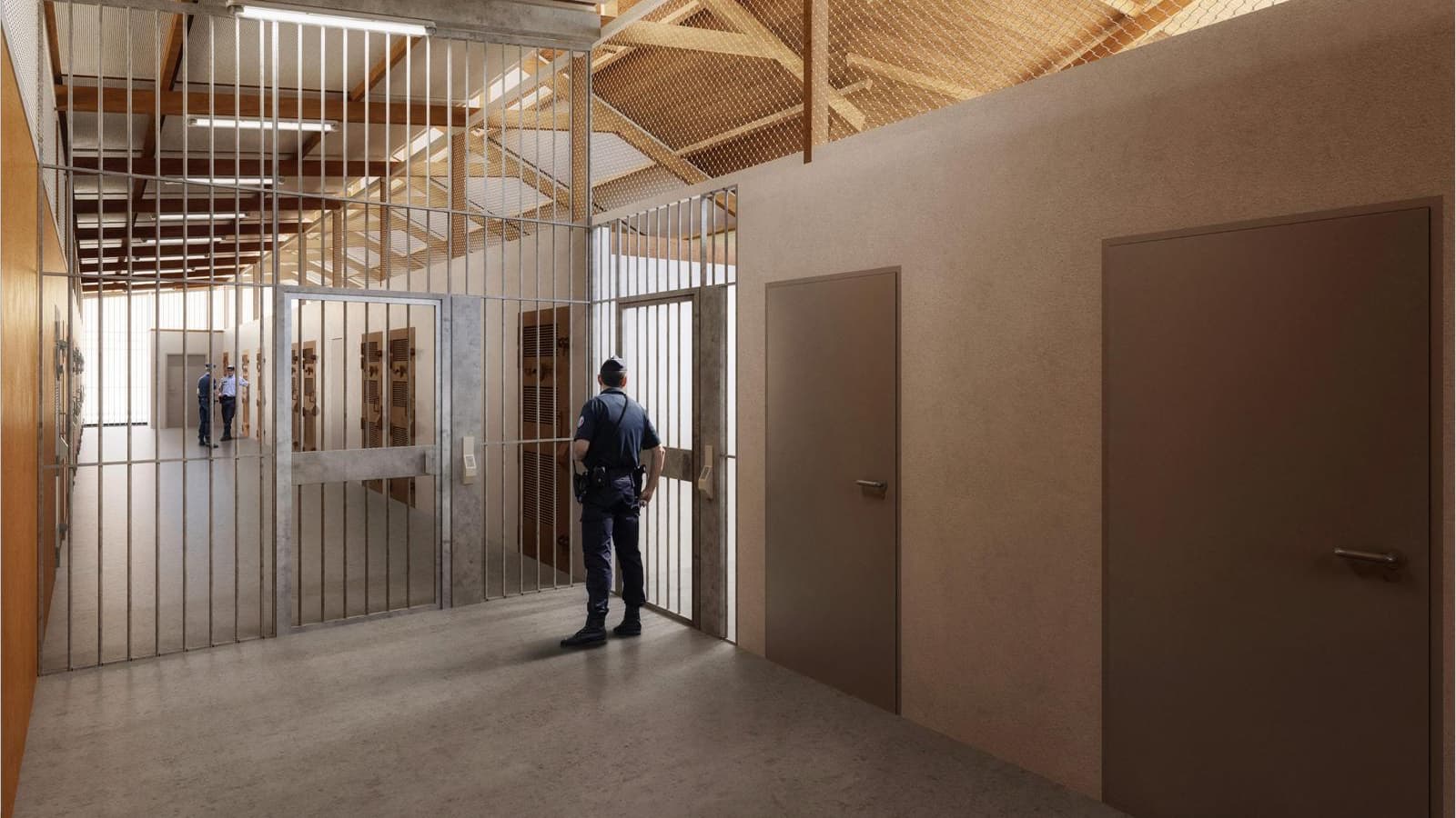 Croquis 3D de la future prison qui doit être construite en Guyane et dont l'ouverture est prévue en 2028. 
