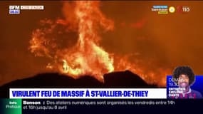 Alpes-Maritimes: virulent incendie à Saint-Vallier-de-Thiey