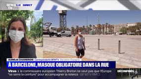 Le port du masque est obligatoire dans la rue à Barcelone