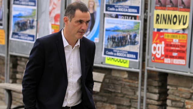 Gilles Simeoni, maire de Bastia, et tête de liste de la liste nationaliste "Per a Corsica" aux élections territoriales en Corse