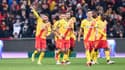 Les Lensois célèbrent un but contre Troyes