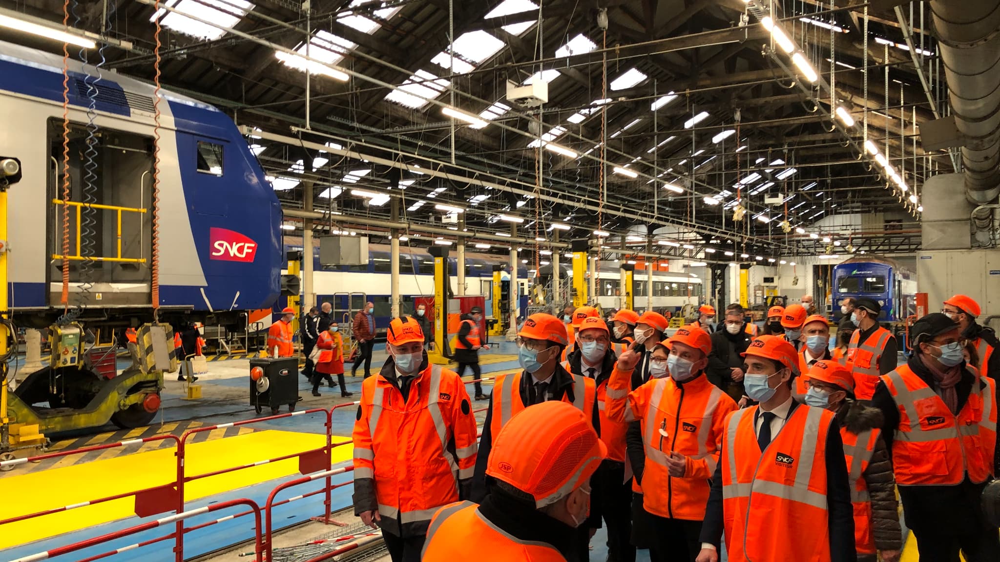 Jean-Baptiste Djebbari au Technicentre SNCF de Périgueux Jean-Baptiste Djebbari au Technicentre SNCF de Périgueux