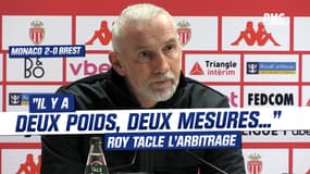 Monaco 2-0 Brest : "Il y a deux poids, deux mesures..." Roy tacle l'arbitrage