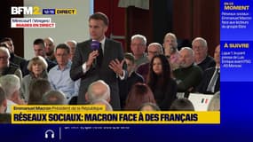 "J'y suis confronté": Emmanuel Macron veut "durcir la loi" contre les fausses informations sur les réseaux sociaux
