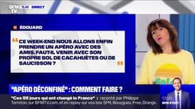 Faut-il apporter son propre bol de cacahouète et de saucisson pour les premiers apéros déconfinés? BFMTV répond à vos questions