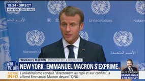 Conférence de presse d'Emmanuel Macron en marge de son discours à l'ONU - 25/09