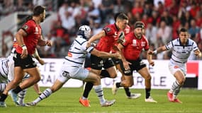 Paolo Garbisi lors du barrage de Top 14 Toulon-Castres, 14 juin 2025