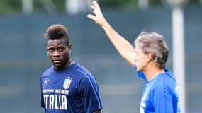 Mario Balotelli et Roberto Mancini