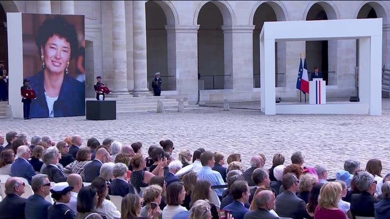 Emmanuel Macron rend hommage à Françoise Rudetzki, 