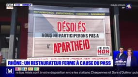 À Saint-Romain-en-Gal, un restaurateur a décidé de fermer pour s'opposer au pass sanitaire