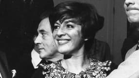 Anne-Marie Peysson lors d'un tirage au sort de la Coupe de France.