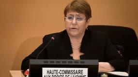 La Haut-Commissaire des Nations Unies aux droits de l'homme, Michelle Bachelet au Conseil des droits de l'homme le 17 juin 2020 à Genève. (Photo d'illustration)