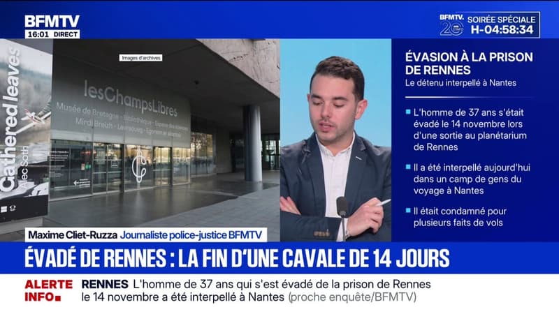 Ce que l'on sait de l'interpellation du détenu évadé à Rennes lors d'une sortie au planétarium
