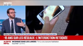 Interdiction des réseaux sociaux aux moins de 15 ans: Arthur Delaporte, député PS, "comprend" et "regrette" la décision du Conseil constitutionnel