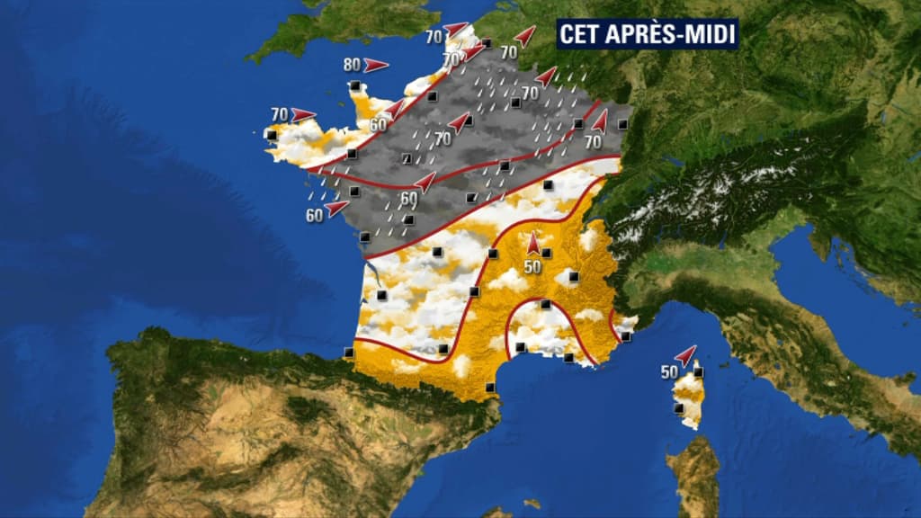 L'après midi, l'ouest se découvrira un peu. L'après midi, l'ouest se découvrira un peu.