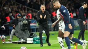 Luis Enrique lors de PSG-Rennes (1-0, Coupe de France), le 3 avril 2024