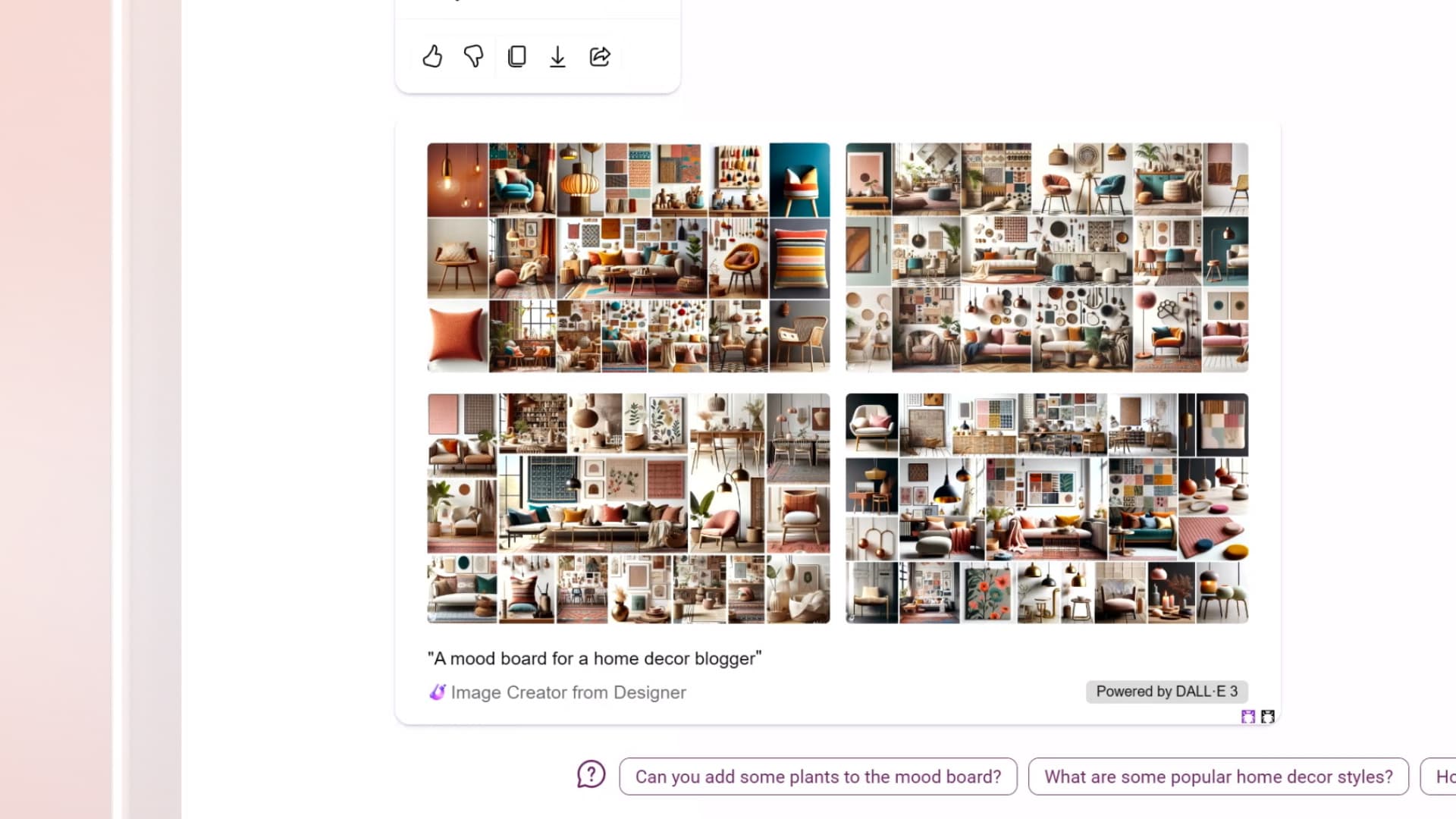 La génération d'image dans Designer avec Copilot