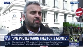 Alexis Corbière (LFI) sur la mobilisation gilets jaunes et syndicalistes: "Il monte une très forte protestation dans le pays"