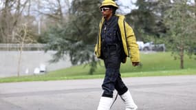 Jules Koundé à son arrivée à Clairefontaine le 18 mars 2024