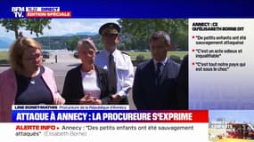 Attaque au couteau à Annecy: "Aucun mobile terroriste apparent", selon les premiers éléments de l'enquête, affirme Line Bonnet-Mathis, procureure d'Annecy