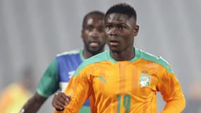 Karim Konaté, avec la Côte d'Ivoire contre le Lesotho en juin 2022.