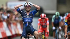David Gaudu remporte la 3e étape de la Vuelta, le 15 août 2025.