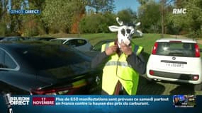 Un membre du mouvement des gilets jaunes