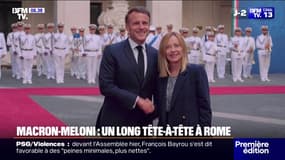 Emmanuel Macron s'est rendu à Rome pour s'entretenir avec la Première ministre italienne Giorgia Meloni