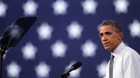 Barack Obama, en octobre 2012 lors d'un meeting de campagne. Le président américain a appellé jeudi la Corée du Nord à renoncer à "son attitude agressive".