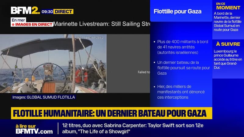 Le dernier bateau de la flottille 