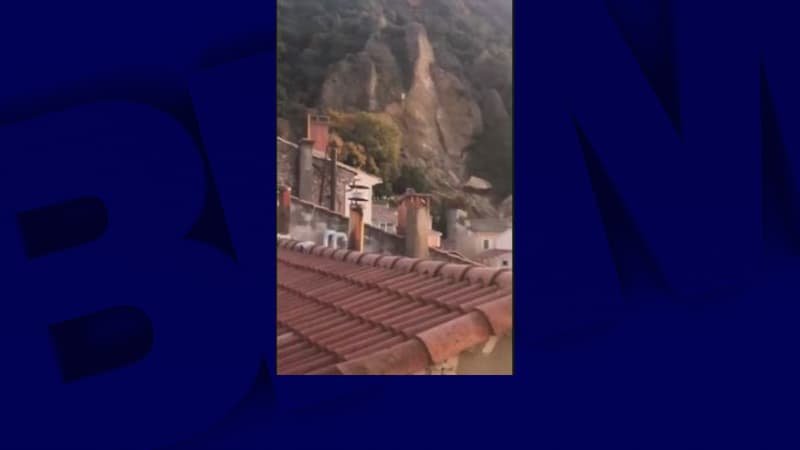 L'éboulement qui a eu lieu ce lundi aux Mées dans les Alpes-de-Haute-Provence.