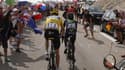 Chris Froome (en jaune) et Nairo Quintana, deux des favoris du Tour 2015