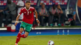 Hakim Ziyech lors d'un match de Coupe d'Afrique des Nations entre le Maroc et la Côte d'Ivoire, en juin 2019