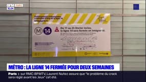 Métro: la ligne 14 fermée pour deux semaines à partir de dimanche 11 février