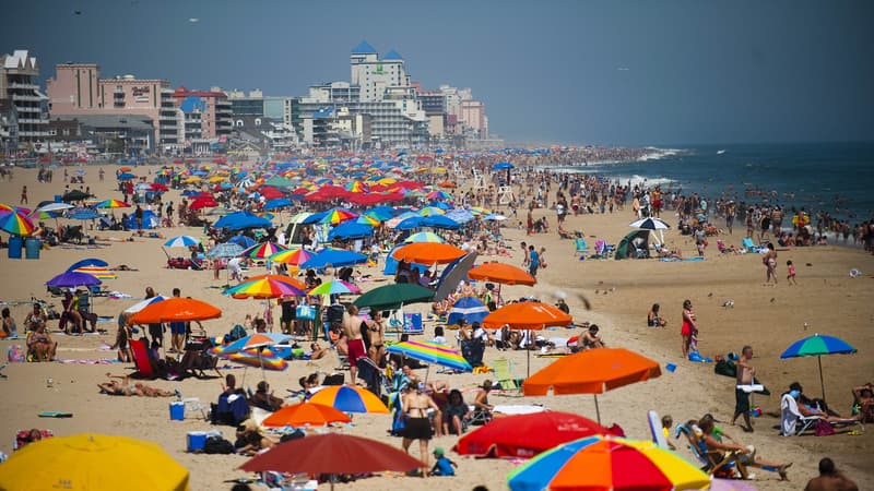 La plage d'Ocean City dans le Maryland, le 29 août 2010. 