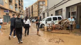 La ville d'Alfatar en Espagne est, depuis les inondations, coupée du monde. 
