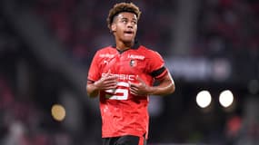 Désiré Doué avec Rennes en avril 2024