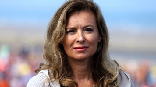 Valérie Trierweiler en déplacement à Cabourg, en août 2013.