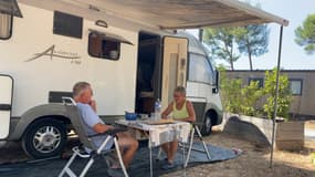Des vacanciers retraités dans un camping à Aubagne.
